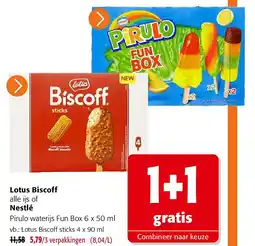 Colruyt Lotus Biscoff sticks 4 x 90 ml aanbieding