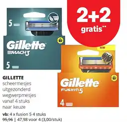 Spar GILLETTE fusion 5 4 stuks aanbieding