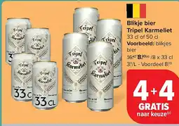 Carrefour Blikje bier Tripel Karmeliet aanbieding