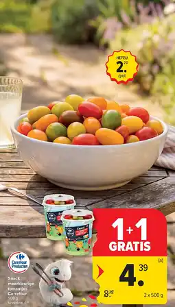 Carrefour Snack meerkleurige tomaatjes Carrefour aanbieding