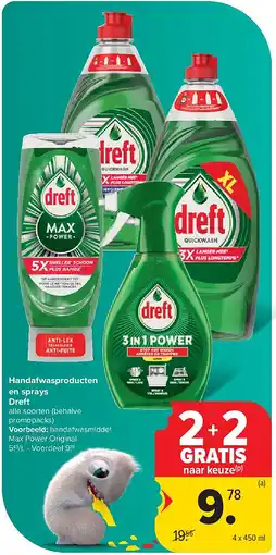 Carrefour Handafwasproducten en sprays Dreft aanbieding