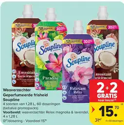 Carrefour Wasverzachter Geparfumeerde frisheid Soupline aanbieding