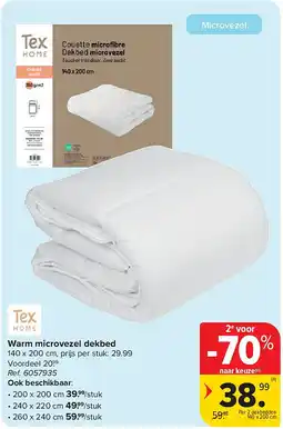 Carrefour Warm microvezel dekbed aanbieding