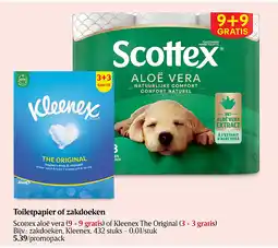 Delhaize Toiletpapier of zakdoeken aanbieding