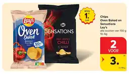 Carrefour Chips Oven Baked en Sensations Lay’s aanbieding