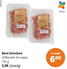 Colruyt Boni Selection chiffonade de coppa 110 g aanbieding