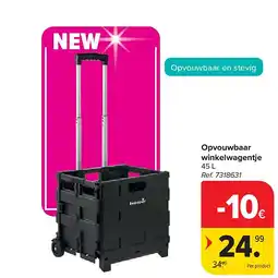 Carrefour Opvouwbaar winkelwagentje aanbieding