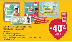 Delhaize Luierbroekjes, luiers of doekjes aanbieding