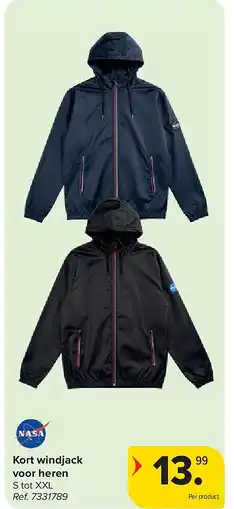 Carrefour Kort windjack voor heren aanbieding