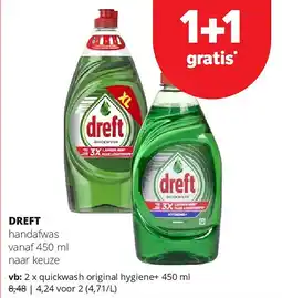 Spar DREFT quickwash original hygiene+ 450 ml aanbieding