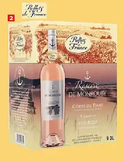 Carrefour Frankrijk Languedoc Côtes de Thau Réserve de Monrouby Bag-in-box Refl ets de France aanbieding