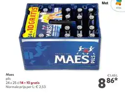 OKay Maes pils 24 x 25 cl 14 + 10 gratis aanbieding