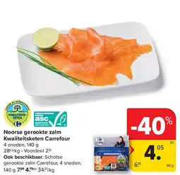 Carrefour Noorse gerookte zalm Kwaliteitsketen Carrefour aanbieding
