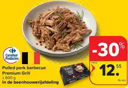 Carrefour Pulled pork barbecue Premium Grill aanbieding