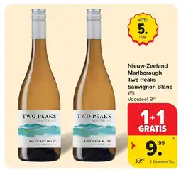 Carrefour Nieuw-Zeeland Marlborough Two Peaks Sauvignon Blanc aanbieding