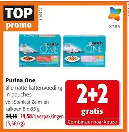 Colruyt Purina One Sterilcat Zalm en kalkoen 8 x 85 g aanbieding