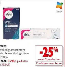 Colruyt Veet Pure ontharingscrème 200 ml aanbieding