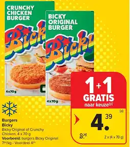Carrefour Burgers Bicky aanbieding