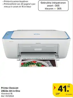 Carrefour Printer DeskJet 2822e All-in-One aanbieding