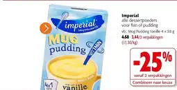 Colruyt Imperial Mug Pudding Vanille 4 x 38 g aanbieding