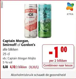 Colruyt Captain Morgan Mojito 5 % vol aanbieding