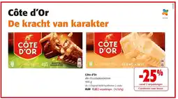 Colruyt Côte d’Or L’Original Melk-hazelnoten 2 stuks aanbieding