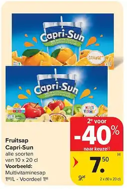 Carrefour Fruitsap Capri-Sun aanbieding