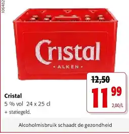 Colruyt Cristal 5 % vol 24 x 25 cl aanbieding