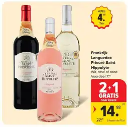 Carrefour Frankrijk Languedoc Prieuré Saint Hippolyte aanbieding