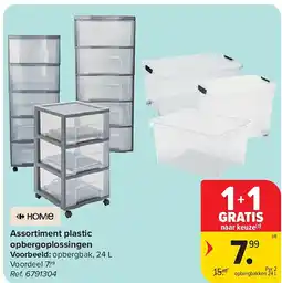 Carrefour Assortiment plastic opbergoplossingen aanbieding
