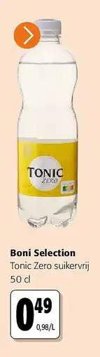 Colruyt Boni Selection Tonic Zero suikervrij 50 cl aanbieding