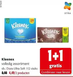 Colruyt Kleenex Doos Ultra Soft 112 stuks aanbieding