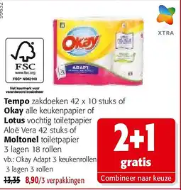 Colruyt Okay Adapt 3 keukenrollen 3 lagen 3 rollen aanbieding
