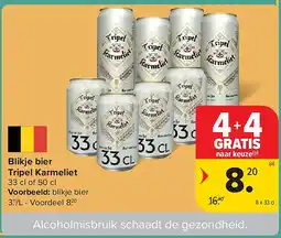 Carrefour Blikje bier Tripel Karmeliet aanbieding