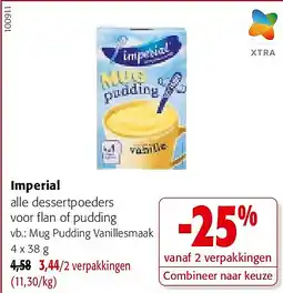 Colruyt Imperial Mug Pudding Vanillesmaak 4 x 38 g aanbieding