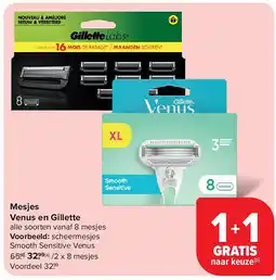 Carrefour Mesjes Venus en Gillette aanbieding