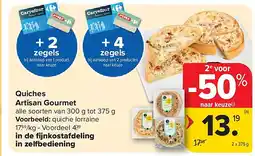 Carrefour Quiches Artisan Gourmet aanbieding