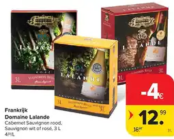 Carrefour Frankrijk Domaine Lalande aanbieding