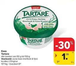 Carrefour Kaas Tartare aanbieding