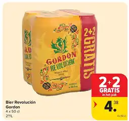Carrefour Bier Revolución Gordon aanbieding