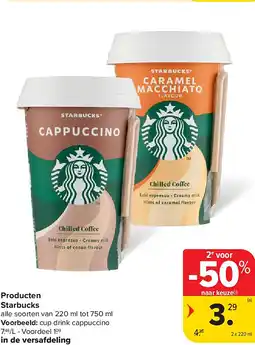 Carrefour Producten Starbucks aanbieding