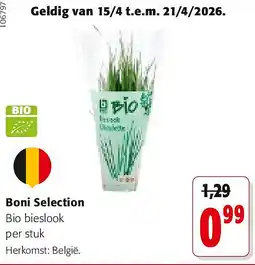Colruyt Boni Selection Bio bieslook per stuk aanbieding