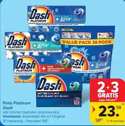 Carrefour Pods Platinum Dash aanbieding