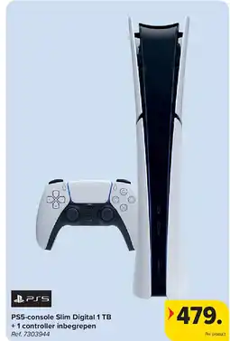 Carrefour PS5-console Slim Digital 1 TB + 1 controller inbegrepen aanbieding
