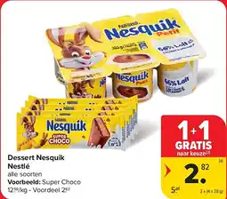 Carrefour Dessert Nesquik Nestlé aanbieding