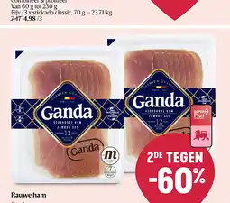 Delhaize Rauwe ham aanbieding
