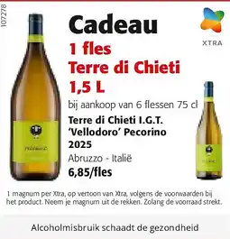 Colruyt Terre di Chieti I.G.T. ‘Vellodoro’ Pecorino 2025 aanbieding