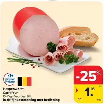 Carrefour Hespenworst Carrefour aanbieding