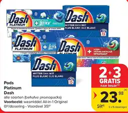 Carrefour Pods Platinum Dash aanbieding