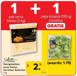 Carrefour Voorgebakken (waarde: 1.79) verse frieten Carrefour Selection aanbieding